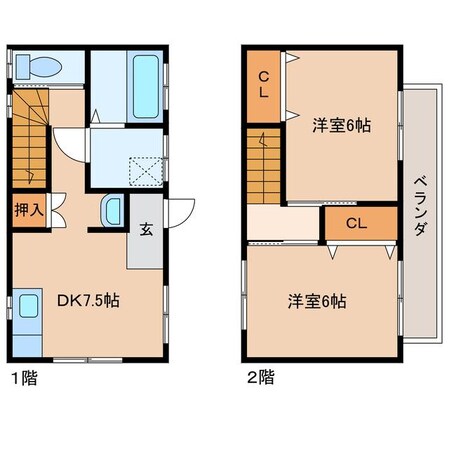 川添借家　4の物件間取画像